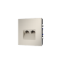 Розетка компьютерная встраиваемая VOLTUM S70 двойная RJ45+RJ45 кат.6, (кашемир)