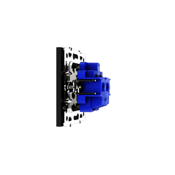 Розетка встраиваемая VOLTUM S70 с заземлением и защитными шторками, 16А, (графит)