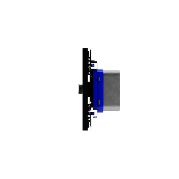 Розетка телевизионная встраиваемая VOLTUM S70 оконечная TV+SAT, (черный матовый)