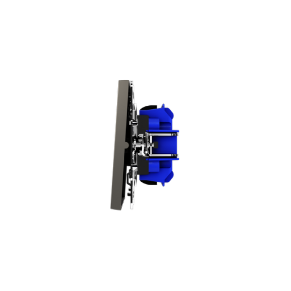 Выключатель с самовозвратом встраиваемый VOLTUM S70 одноклавишный 10А, (кашемир)