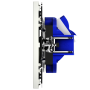 Розетка компьютерная встраиваемая VOLTUM S70 двойная RJ45+RJ45 кат.6, (сталь)