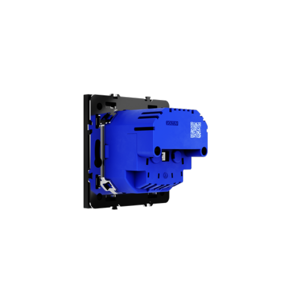 Розетка встраиваемая VOLTUM S70 с заземлением и защитными шторками, 16А, с USB, A+С, (черный матовый