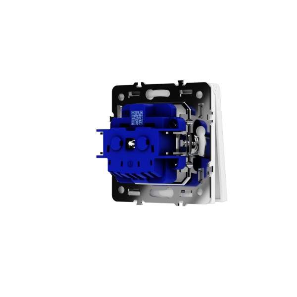 Розетка встраиваемая VOLTUM S70 с заземлением, защитными шторками и крышкой 16А, (белый глянцевый)