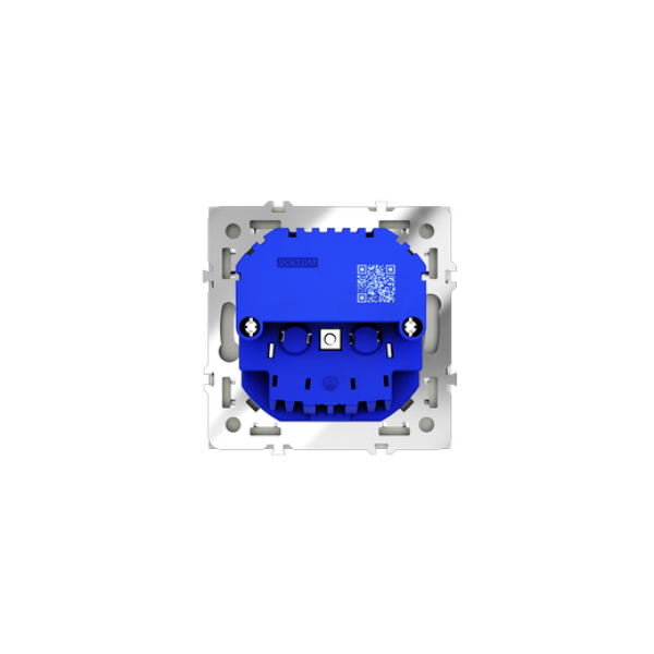 Розетка встраиваемая VOLTUM S70 с заземлением и защитными шторками, 16А, с USB, A+A, (сталь)