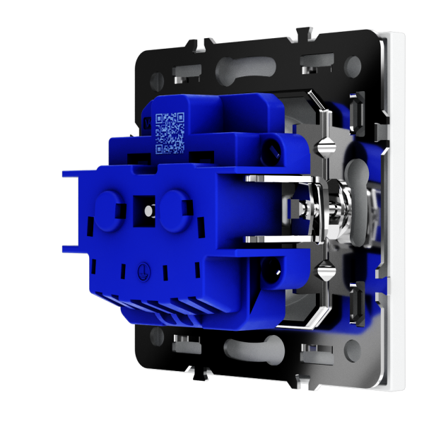 Розетка встраиваемая VOLTUM S70 с заземлением и защитными шторками, 16А, (белый матовый)