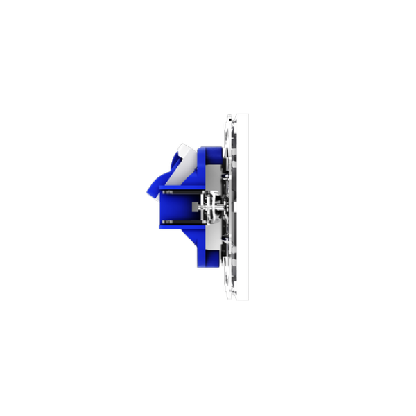 Розетка компьютерная встраиваемая VOLTUM S70 двойная RJ45+RJ45 кат.6, (белый глянцевый)
