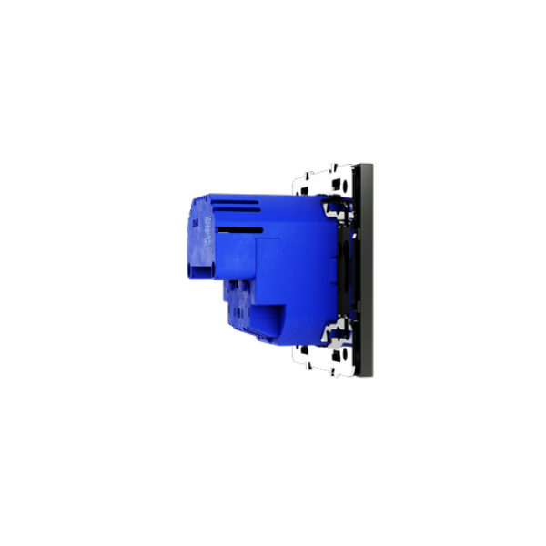 Розетка встраиваемая VOLTUM S70 с заземлением и защитными шторками, 16А, с USB, A+A, (титан)