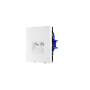 Розетка компьютерная встраиваемая VOLTUM S70 двойная RJ45+RJ45 кат.6, (белый матовый)