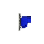 Розетка встраиваемая VOLTUM S70 с заземлением и защитными шторками, 16А, с USB, A+A, (сталь)