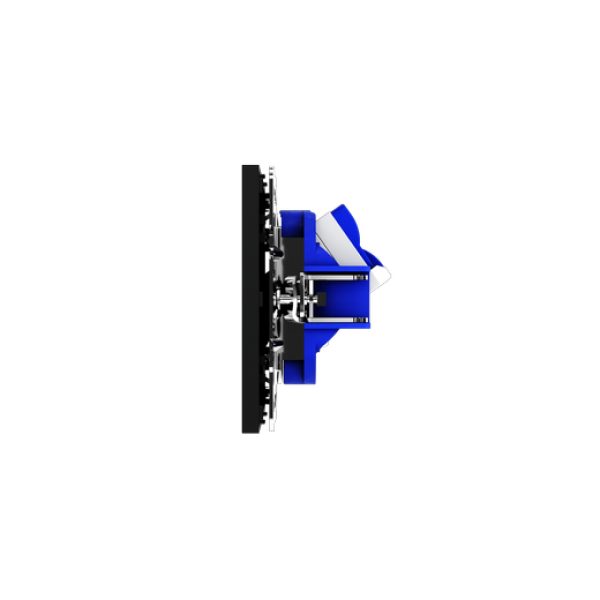 Розетка компьютерная встраиваемая VOLTUM S70 двойная RJ45+RJ45 кат.6, (черный матовый)