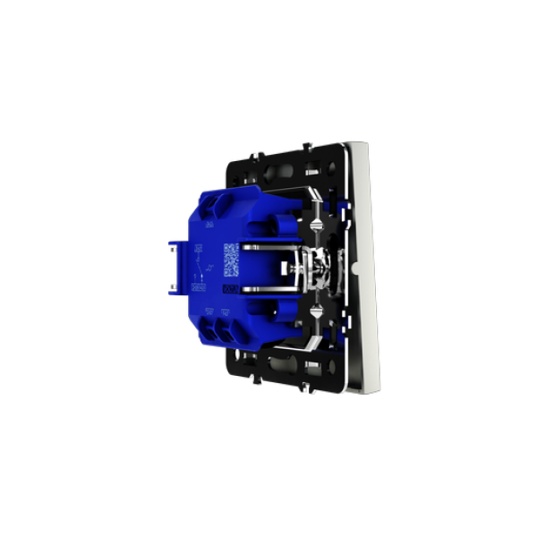 Проходной переключатель встраиваемый VOLTUM S70 одноклавишный 10А, (сталь)
