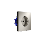 Розетка встраиваемая VOLTUM S70 с заземлением и защитными шторками, 16А, (кашемир)