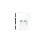 Розетка компьютерная встраиваемая VOLTUM S70 двойная RJ45+RJ45 кат.6, (белый матовый)