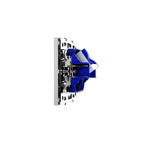 Розетка компьютерная встраиваемая VOLTUM S70 RJ45 кат.6, (сталь)