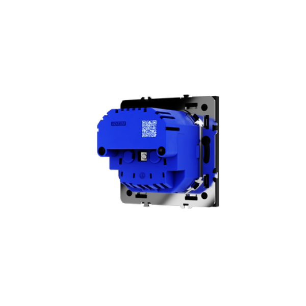 Розетка встраиваемая VOLTUM S70 с заземлением и защитными шторками, 16А, с USB, A+С, (черный матовый