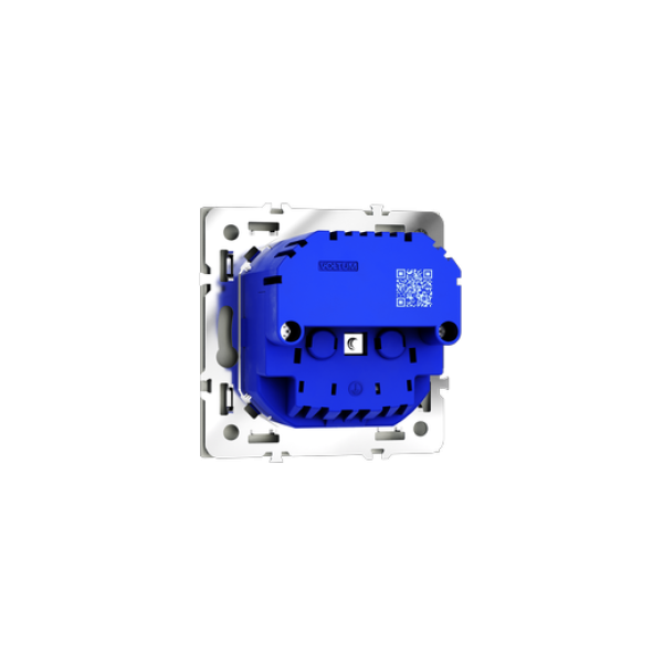 Розетка встраиваемая VOLTUM S70 с заземлением и защитными шторками, 16А, с USB, A+A, (сталь)