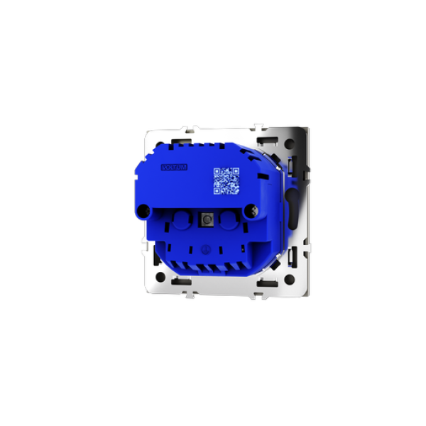Розетка встраиваемая VOLTUM S70 с заземлением и защитными шторками, 16А, с USB, A+С, (шелк)
