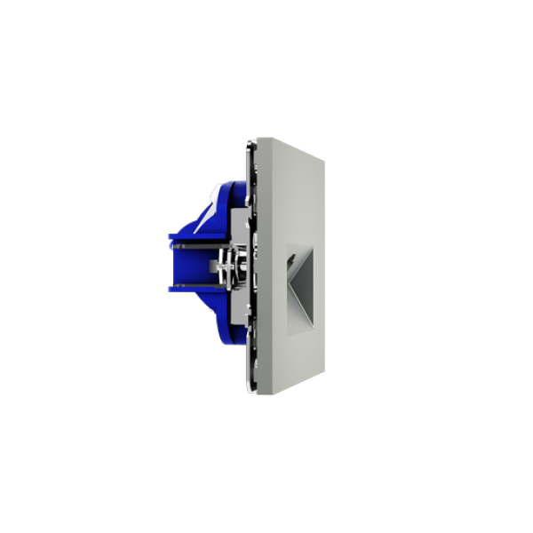 Розетка компьютерная встраиваемая VOLTUM S70 RJ45 кат.6, (сталь)