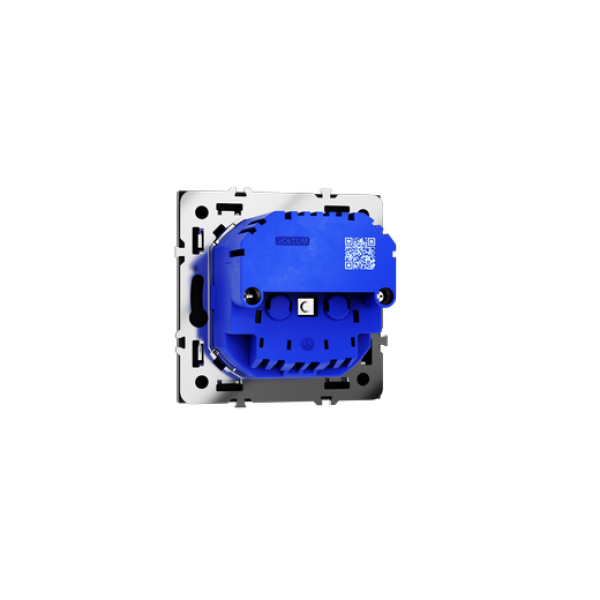 Розетка встраиваемая VOLTUM S70 с заземлением и защитными шторками, 16А, с USB, A+С, (черный матовый