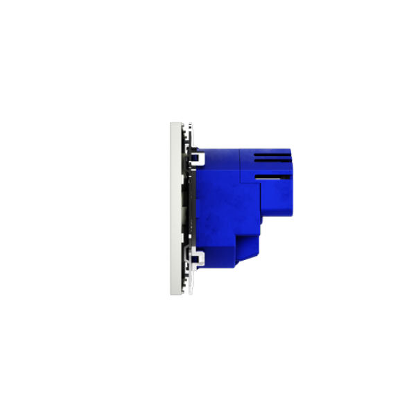 Розетка встраиваемая VOLTUM S70 с заземлением и защитными шторками, 16А, с USB, A+С, (сталь)