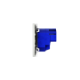 Розетка встраиваемая VOLTUM S70 с заземлением и защитными шторками, 16А, с USB, A+С, (сталь)
