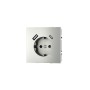 Розетка встраиваемая VOLTUM S70 с заземлением и защитными шторками, 16А, с USB, A+С, (сталь)