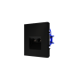Розетка компьютерная встраиваемая VOLTUM S70 двойная RJ45+RJ45 кат.6, (черный матовый)