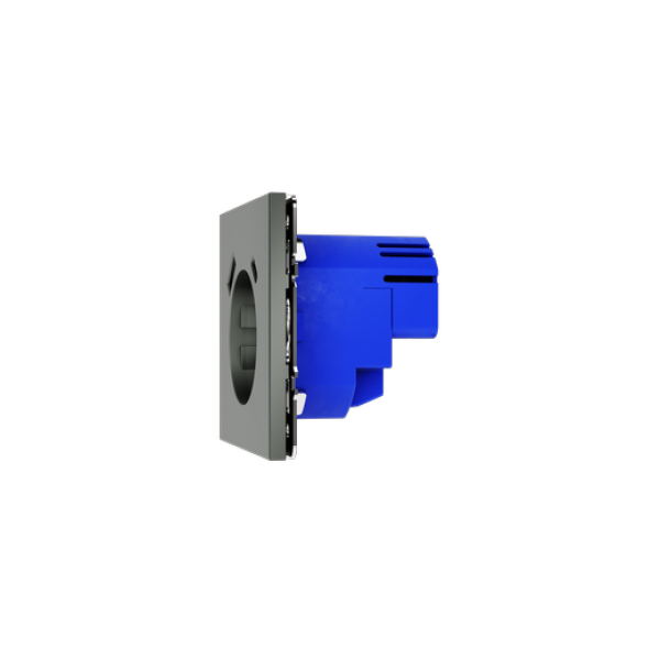 Розетка встраиваемая VOLTUM S70 с заземлением и защитными шторками, 16А, с USB, A+С, (титан)