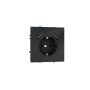 Розетка встраиваемая VOLTUM S70 с заземлением и защитными шторками, 16А, с USB, A+A, (графит)