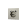 Розетка встраиваемая VOLTUM S70 с заземлением и защитными шторками, 16А, с USB, A+A, (шелк)