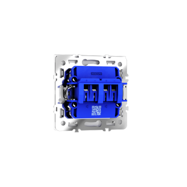 Розетка акустическая встраиваемая VOLTUM S70 4-местная, (белый глянцевый)