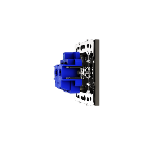 Розетка встраиваемая VOLTUM S70 с заземлением и защитными шторками, 16А, (кашемир)