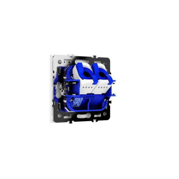 Розетка компьютерная встраиваемая VOLTUM S70 двойная RJ45+RJ45 кат.6, (белый матовый)