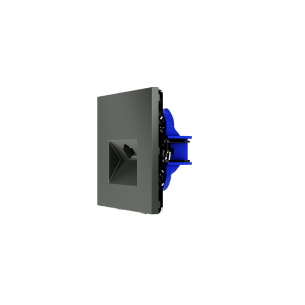 Розетка компьютерная встраиваемая VOLTUM S70 RJ45 кат.6, (титан)