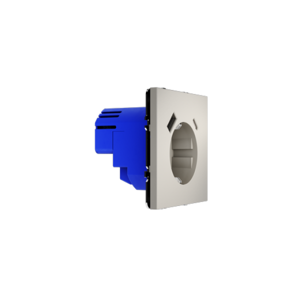 Розетка встраиваемая VOLTUM S70 с заземлением и защитными шторками, 16А, с USB, A+С, (кашемир)