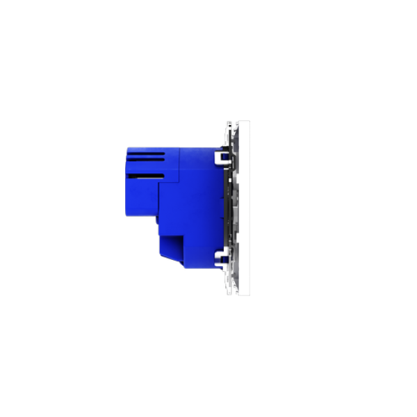Розетка встраиваемая VOLTUM S70 с заземлением и защитными шторками, 16А, с USB, A+С, (белый глянцевы