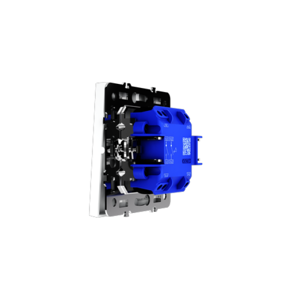 Выключатель с самовозвратом встраиваемый VOLTUM S70 двухклавишный 10А, (белый матовый)