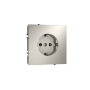 Розетка встраиваемая VOLTUM S70 с заземлением и защитными шторками, 16А, (кашемир)