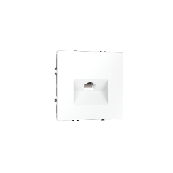 Розетка компьютерная встраиваемая VOLTUM S70 RJ45 кат.6, (белый матовый)