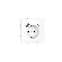 Розетка встраиваемая VOLTUM S70 с заземлением и защитными шторками, 16А, с USB, A+С, (белый матовый)