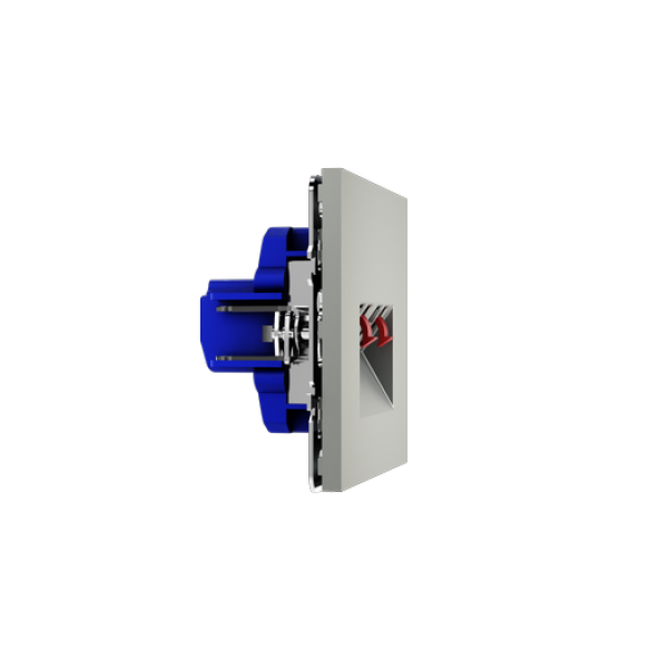 Розетка акустическая встраиваемая VOLTUM S70 4-местная, (сталь)