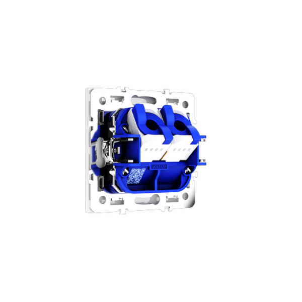 Розетка компьютерная встраиваемая VOLTUM S70 двойная RJ45+RJ45 кат.6, (белый глянцевый)
