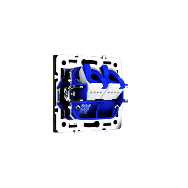 Розетка компьютерная встраиваемая VOLTUM S70 двойная RJ45+RJ45 кат.6, (черный матовый)