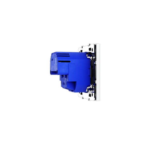 Розетка встраиваемая VOLTUM S70 с заземлением и защитными шторками, 16А, с USB, A+A, (белый матовый)