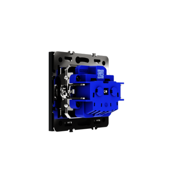 Розетка встраиваемая VOLTUM S70 с заземлением и защитными шторками, 16А, (графит)