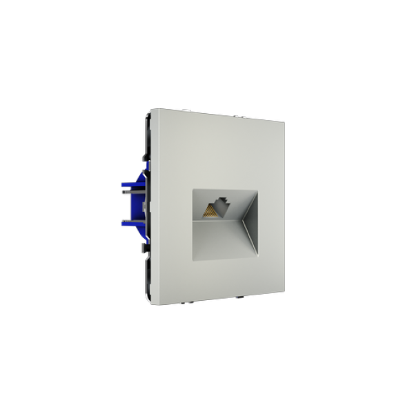 Розетка компьютерная встраиваемая VOLTUM S70 RJ45 кат.6, (сталь)