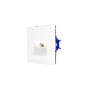 Розетка компьютерная встраиваемая VOLTUM S70 RJ45 кат.6, (белый глянцевый)