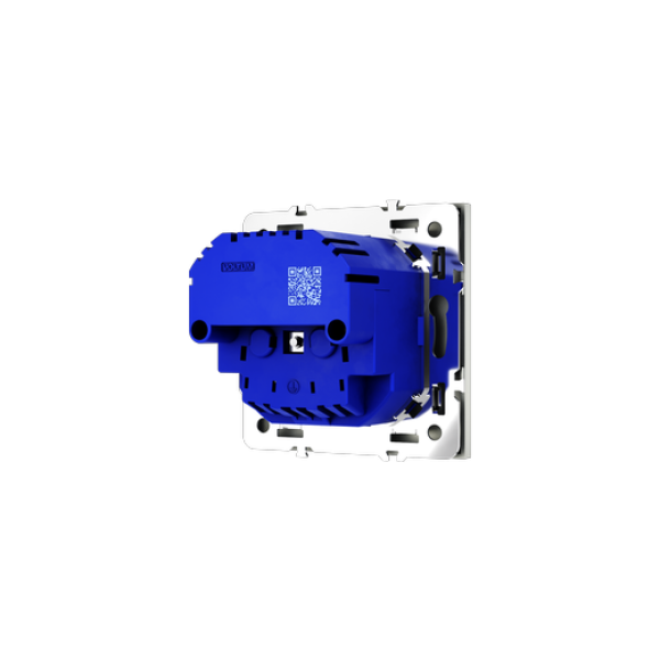 Розетка встраиваемая VOLTUM S70 с заземлением и защитными шторками, 16А, с USB, A+A, (сталь)