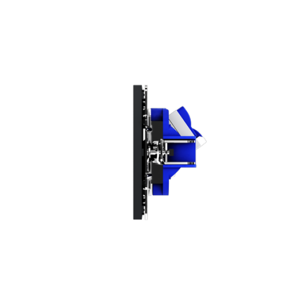 Розетка компьютерная встраиваемая VOLTUM S70 RJ45 кат.6, (графит)