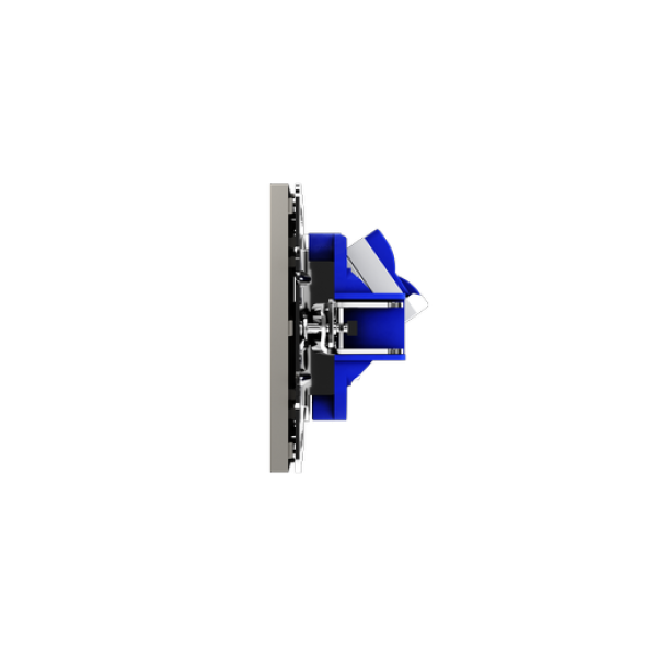 Розетка компьютерная встраиваемая VOLTUM S70 RJ45 кат.6, (кашемир)